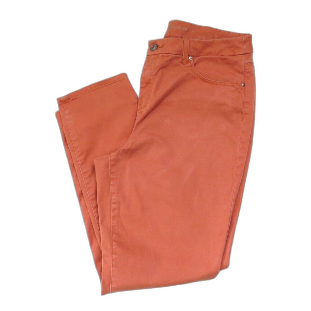 Chico's So Slimming Girlfriend Ankle Pants Burnt Orange 2 (12/14 L) EUC - Picture 2 of 10
